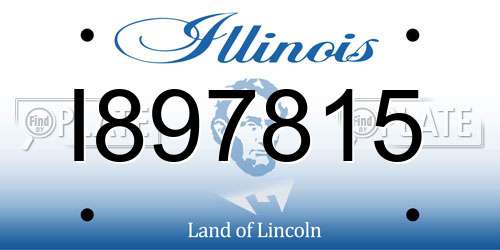 I897815 Illinois License Plate