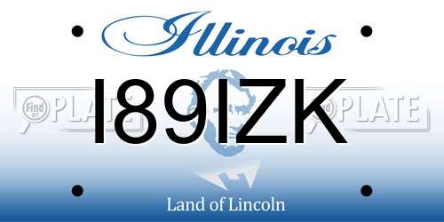 I89IZK Illinois License Plate