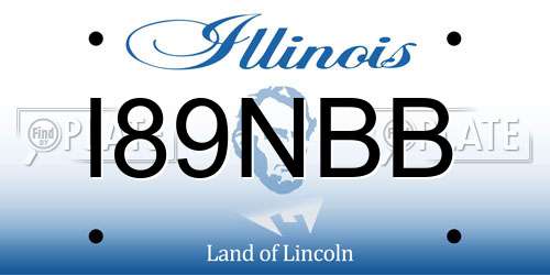 I89NBB Illinois License Plate
