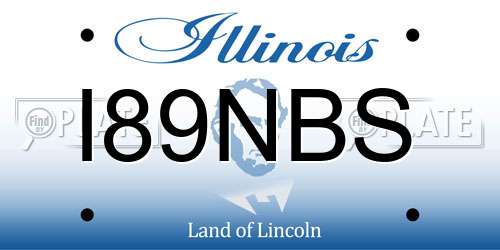I89NBS Illinois License Plate