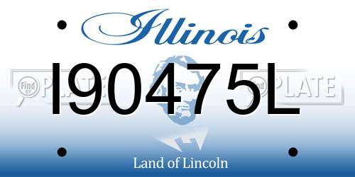I90475L Illinois License Plate