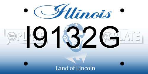 I9132G Illinois License Plate