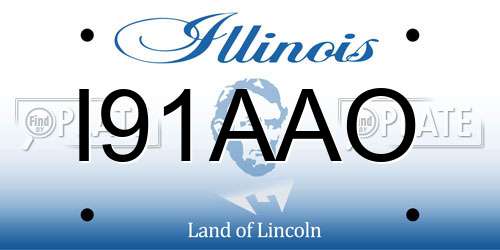 I91AAO Illinois License Plate