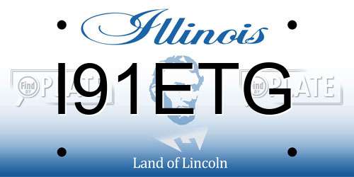 I91ETG Illinois License Plate