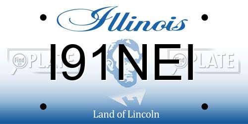 I91NEI Illinois License Plate