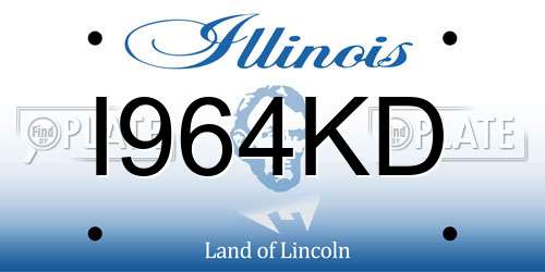 I964KD Illinois License Plate