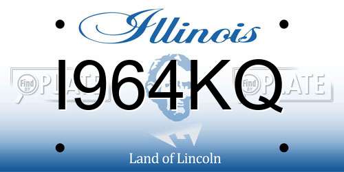 I964KQ Illinois License Plate