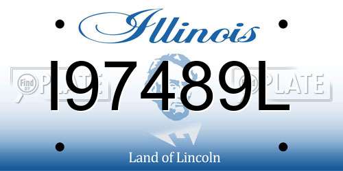 I97489L Illinois License Plate