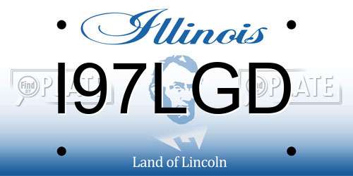 I97LGD Illinois License Plate