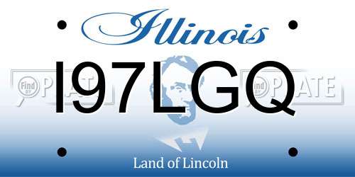 I97LGQ Illinois License Plate