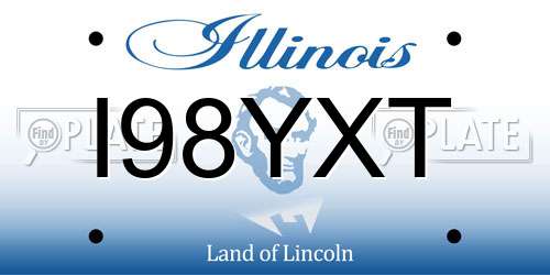 I98YXT Illinois License Plate