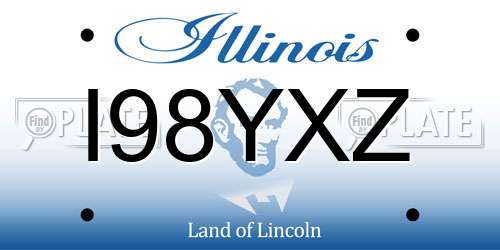 I98YXZ Illinois License Plate