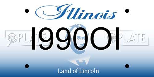 I990OI Illinois License Plate