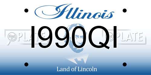 I990QI Illinois License Plate