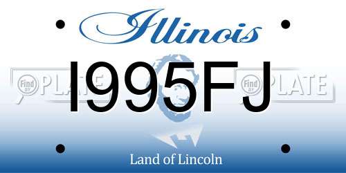I995FJ Illinois License Plate