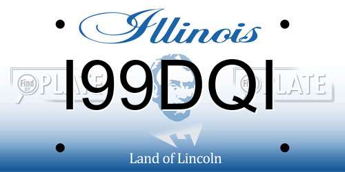 I99DQI Illinois License Plate