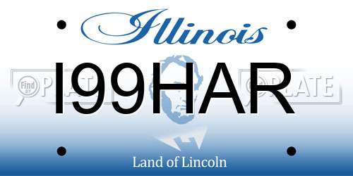 I99HAR Illinois License Plate