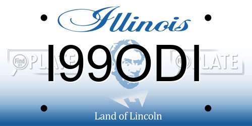 I99ODI Illinois License Plate