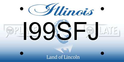 I99SFJ Illinois License Plate