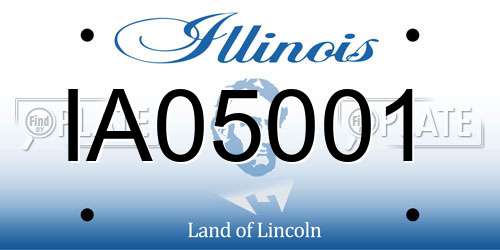 IA05001 Illinois License Plate