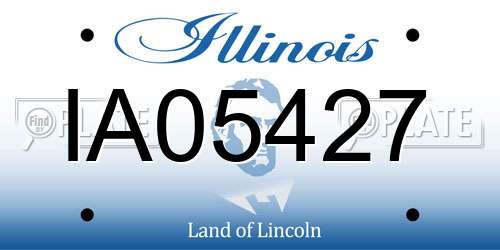 IA05427 Illinois License Plate