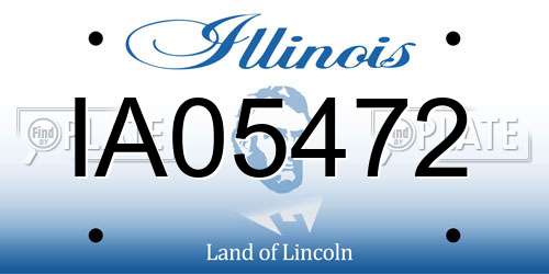 IA05472 Illinois License Plate