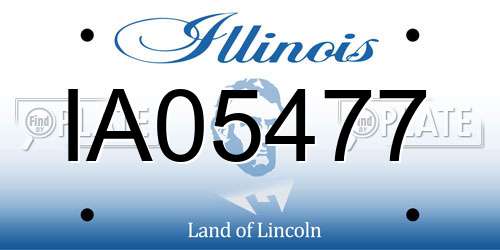IA05477 Illinois License Plate