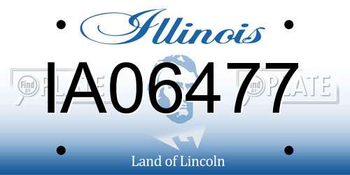 IA06477 Illinois License Plate