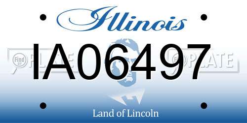 IA06497 Illinois License Plate