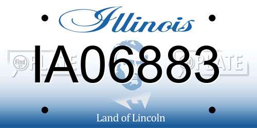 IA06883 Illinois License Plate