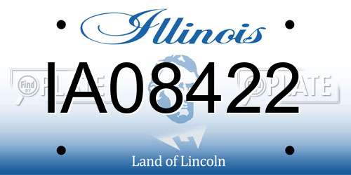 IA08422 Illinois License Plate