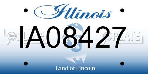 IA08427 Illinois License Plate