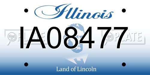 IA08477 Illinois License Plate
