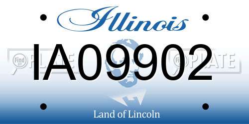 IA09902 Illinois License Plate