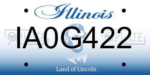 IA0G422 Illinois License Plate