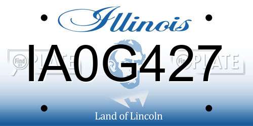 IA0G427 Illinois License Plate