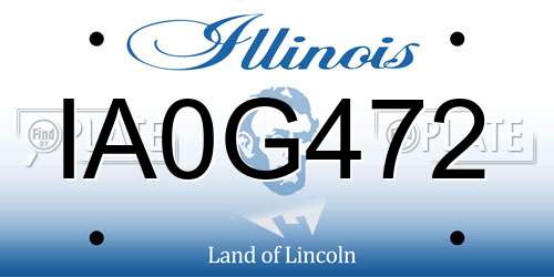IA0G472 Illinois License Plate