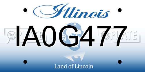 IA0G477 Illinois License Plate