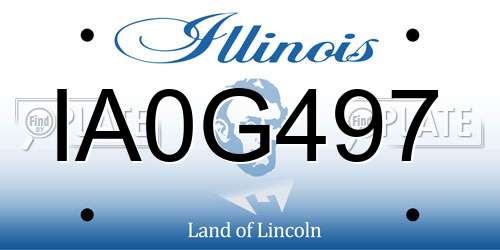 IA0G497 Illinois License Plate
