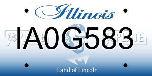 IA0G583 Illinois License Plate