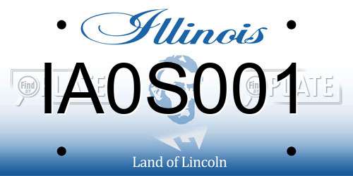 IA0S001 Illinois License Plate