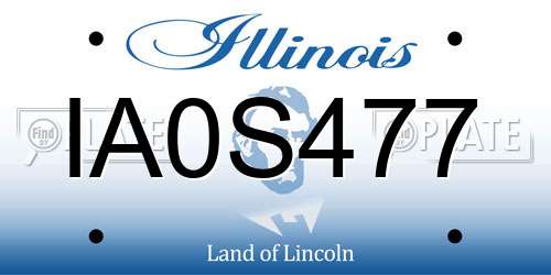 IA0S477 Illinois License Plate
