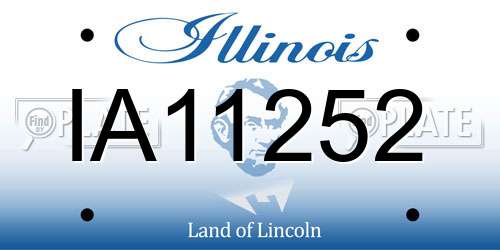 IA11252 Illinois License Plate