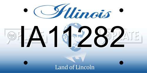 IA11282 Illinois License Plate