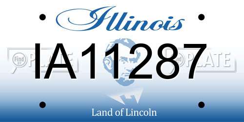 IA11287 Illinois License Plate