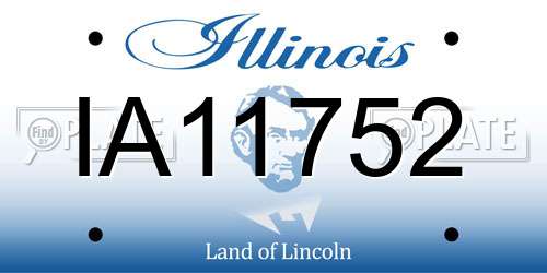 IA11752 Illinois License Plate