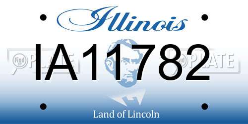 IA11782 Illinois License Plate