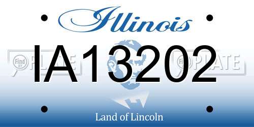IA13202 Illinois License Plate