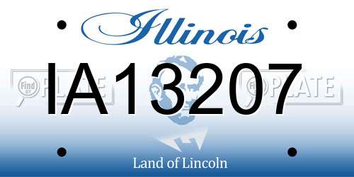 IA13207 Illinois License Plate