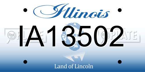 IA13502 Illinois License Plate